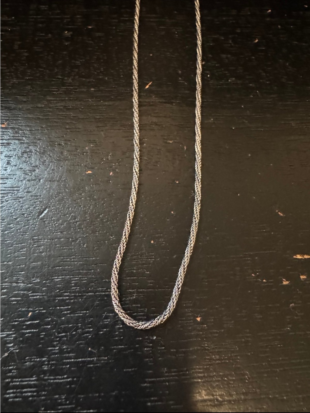Sterling Silver Twisted Rope Necklace - Silver